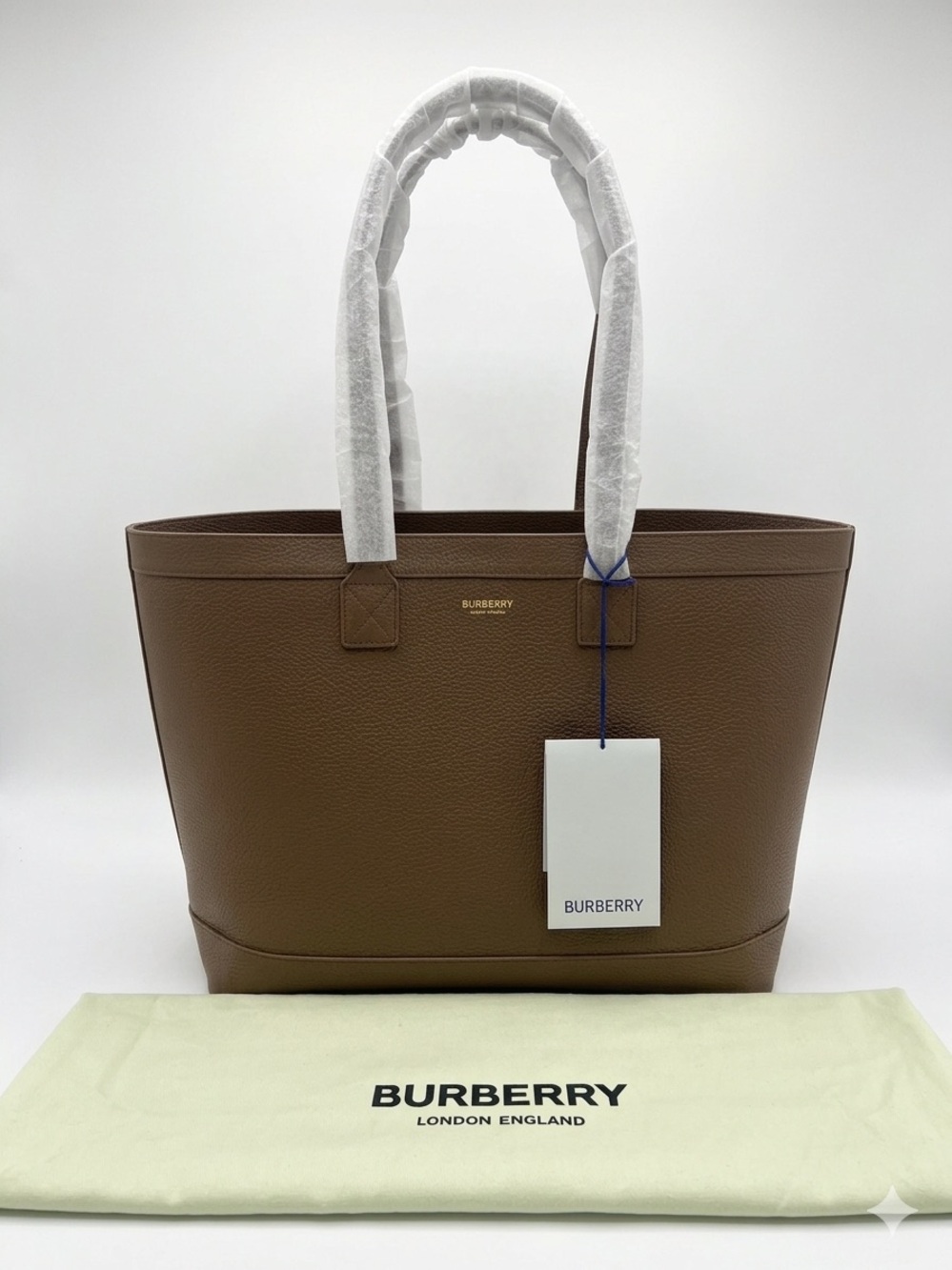 New Burberry Grainy Calfskin Medium London Tote Bag